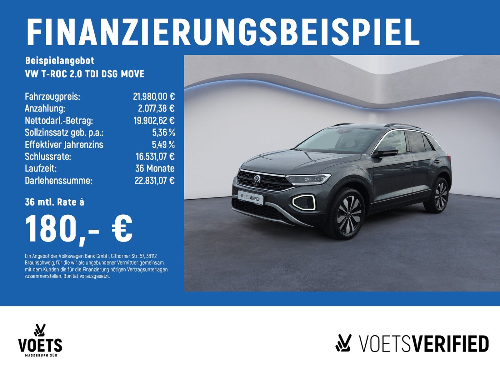 Volkswagen T-ROC 2.0 TDI DSG MOVE LED-PLUS+AHK+NAVI+KAMERA+