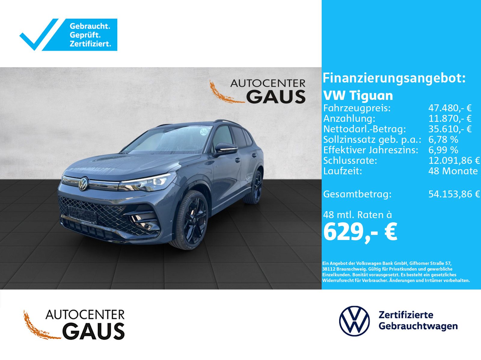 Tiguan R-Line 1.5 l eTSI DSG AHK*Pano*Black Styl