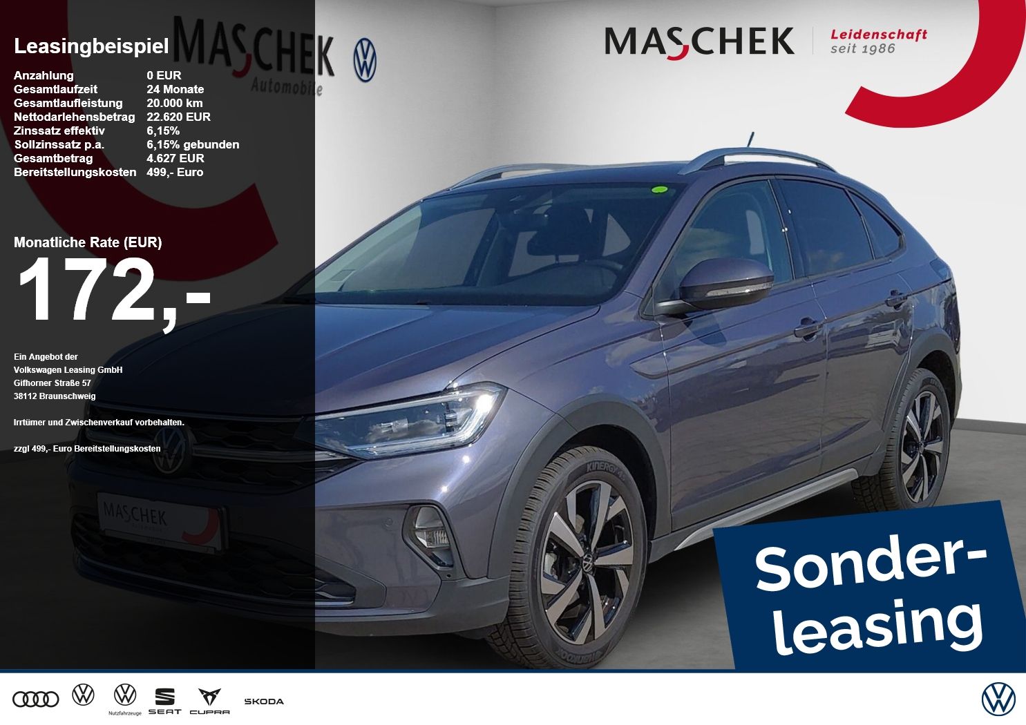 Volkswagen Taigo Style 1.0 TSI Sonderleasing Navi Anschluss