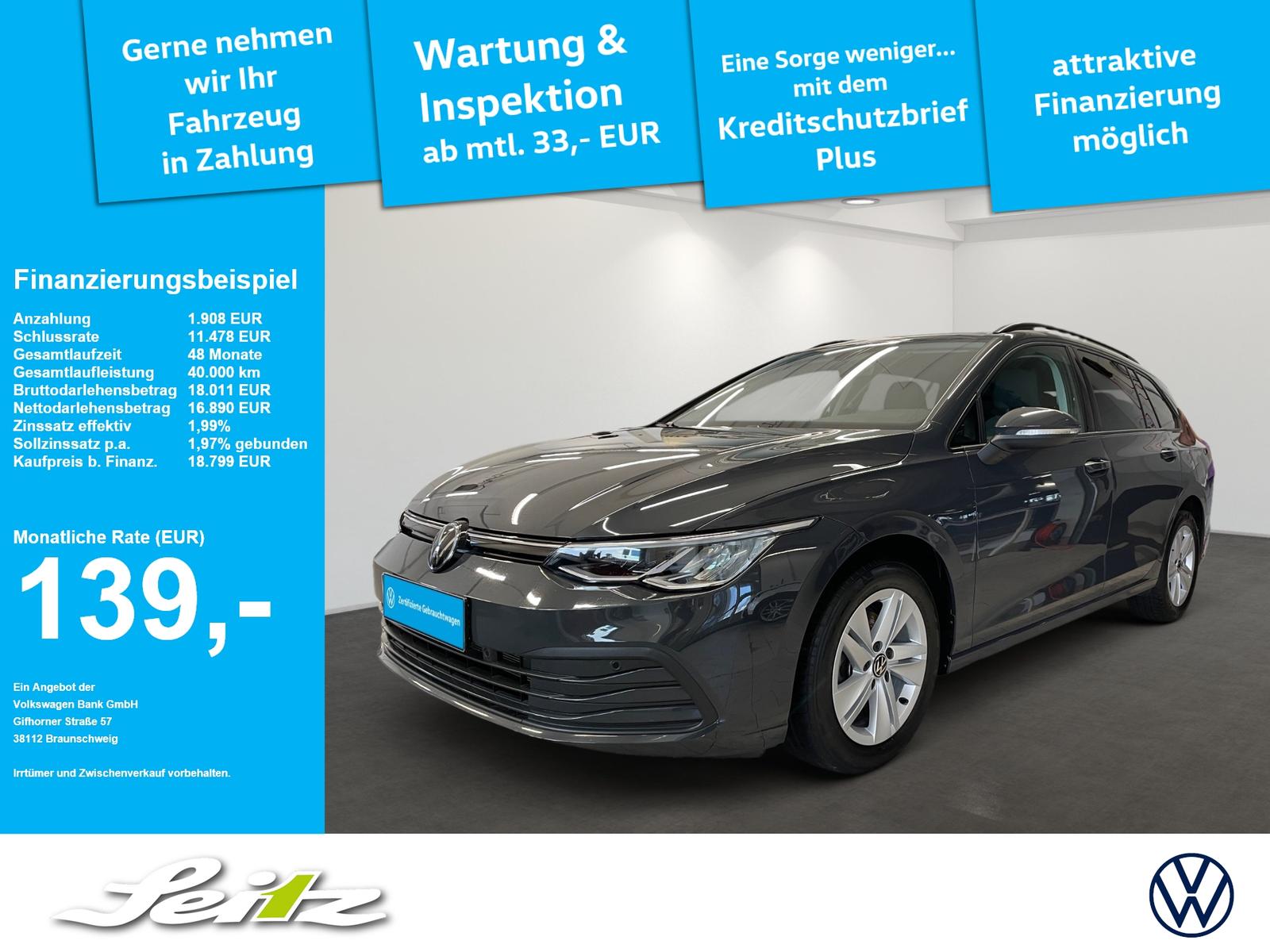 Volkswagen Golf VIII Variant 1.5 eTSI Life *LED*NAVI*PDC*, миниатюра 20