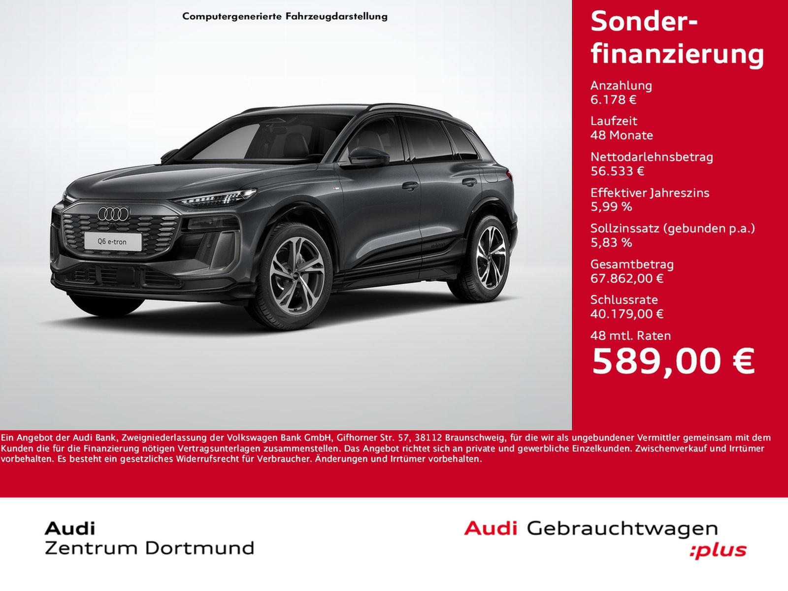 Audi Q6 e-tron performance S LINE AHK 360CAM ACC LM20 imagem 2