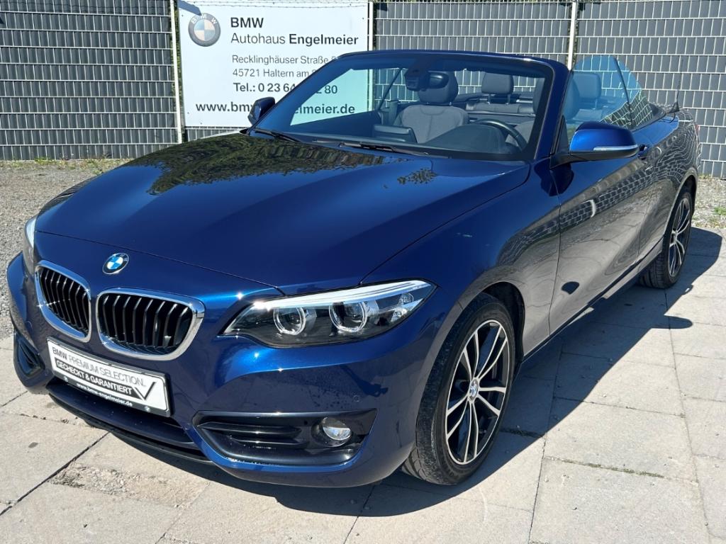 BMW 218 d Cabrio SportLine Navi LED Ambientelicht SH