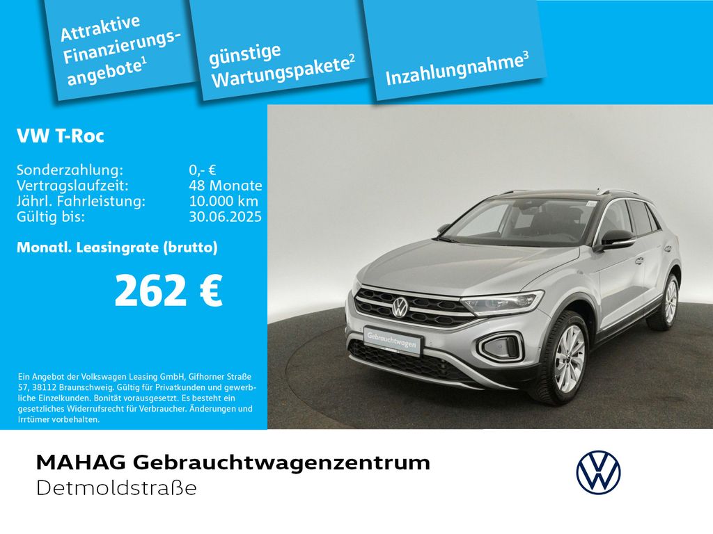 Volkswagen T-Roc 1.5 TSI STYLE AHK Navi LED+ ACC DSG