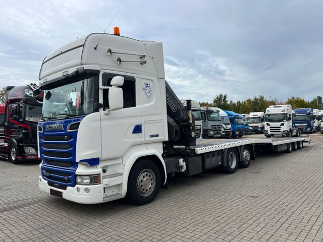 Scania R730 V8 6x2*4+Anhänger/Kran Fassi F260XP+Funk