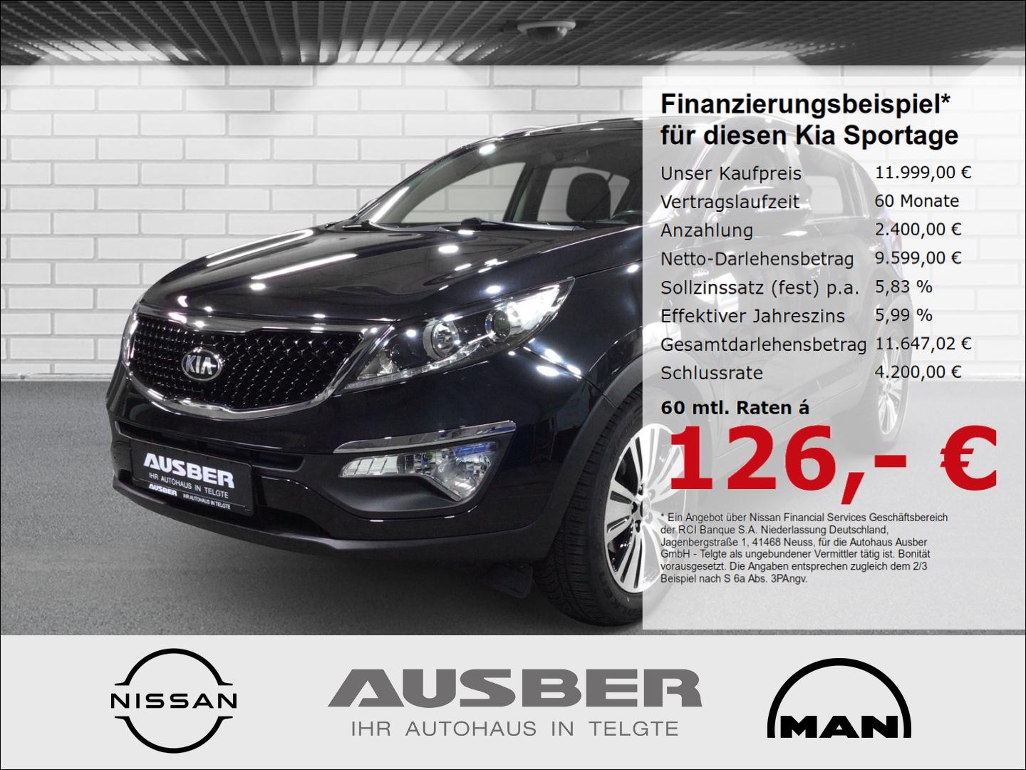 Kia Sportage Spirit 4WD AHK 2t Anhängelast Leder Nav