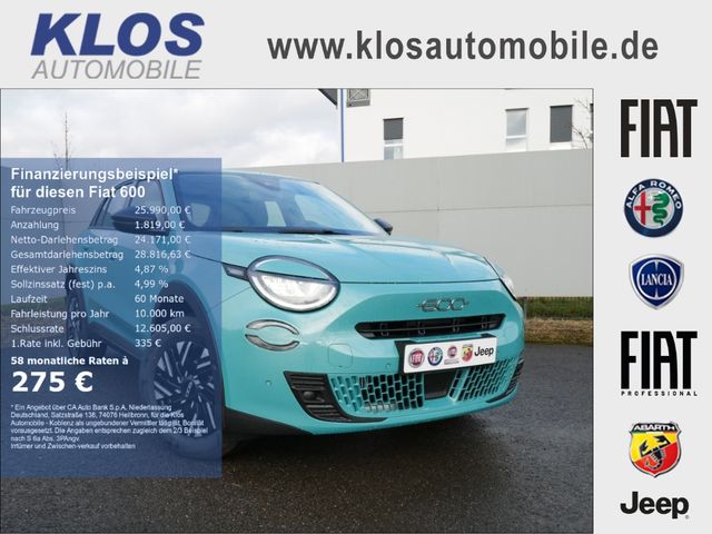 Fiat 600 HYBRID 1.2 100 PS DCT6 KOMFORT KAMERA APPLE 