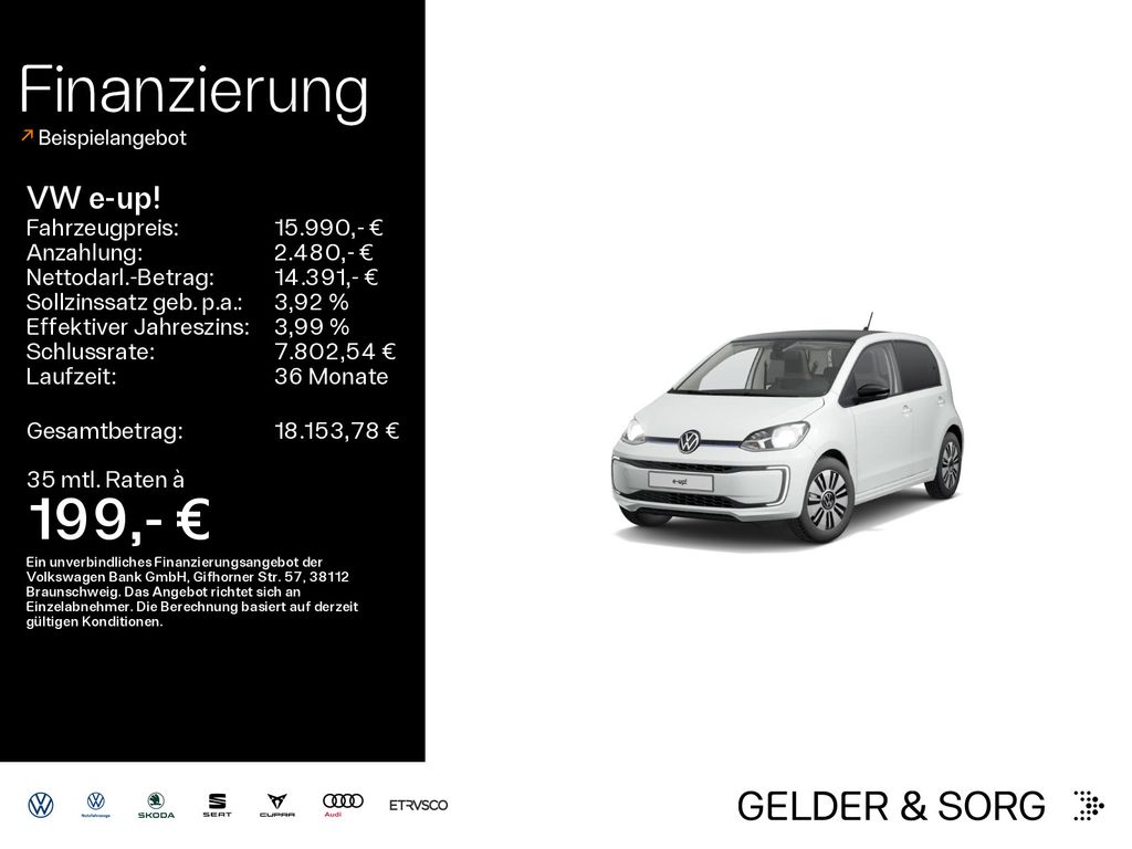 Volkswagen e-up! Style RFK*GRA*Sitzheizung*DAB+
