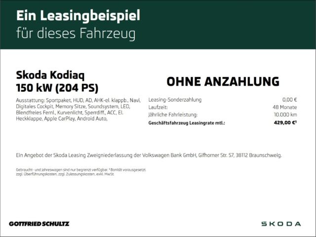 Skoda Kodiaq Sportline 1.5 TSI iV DSG AHK NAVI RFK HUD imagem 2