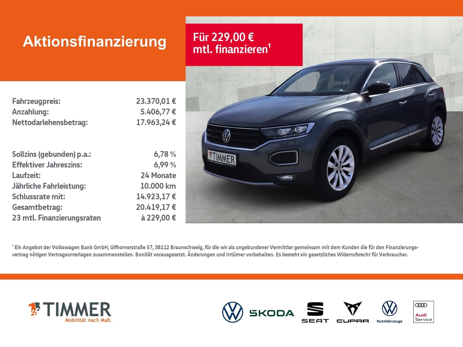 Volkswagen T-Roc 1.5 TSI DSG SPORT +LED +ACC +RKAM +NAVI +S