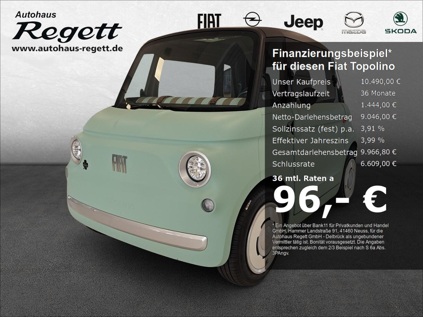 Fiat Topolino *SOFORT VERFÜGBAR*Ab 15 Fahrbar*Panoram