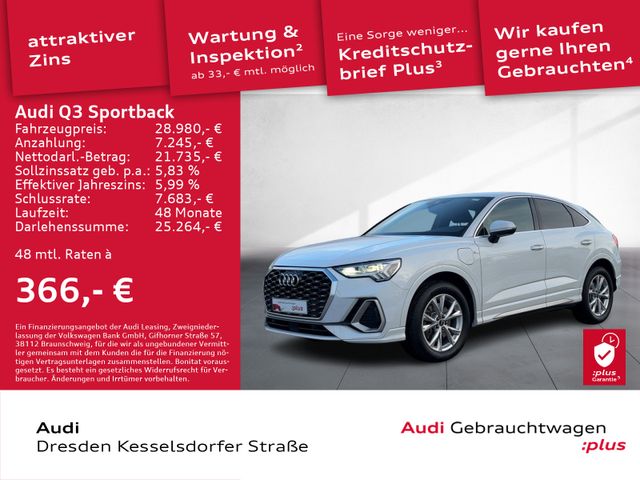 Audi Q3 Sportback 45 TFSI e S-Line AHZV LED DAB Navi