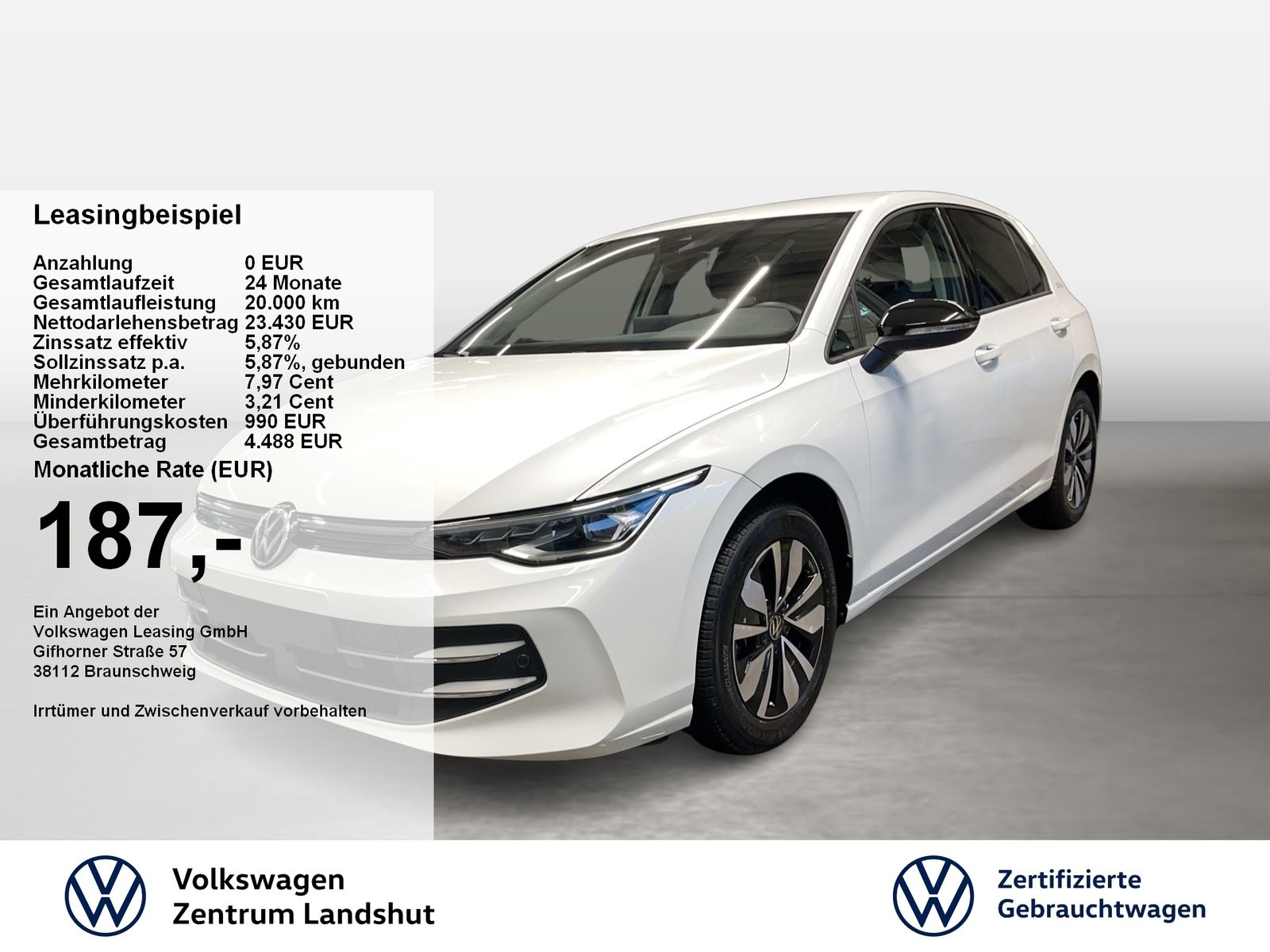 Volkswagen Golf VIII 1.5 TSI Life Goal ACC Akustikglas PDC