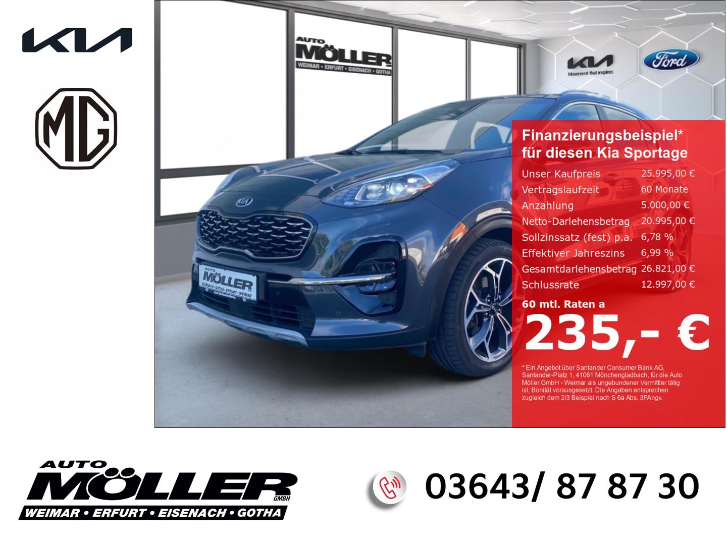 Kia Sportage 2.0 CRDi AWD GT AHZV Panodach 360°Techn