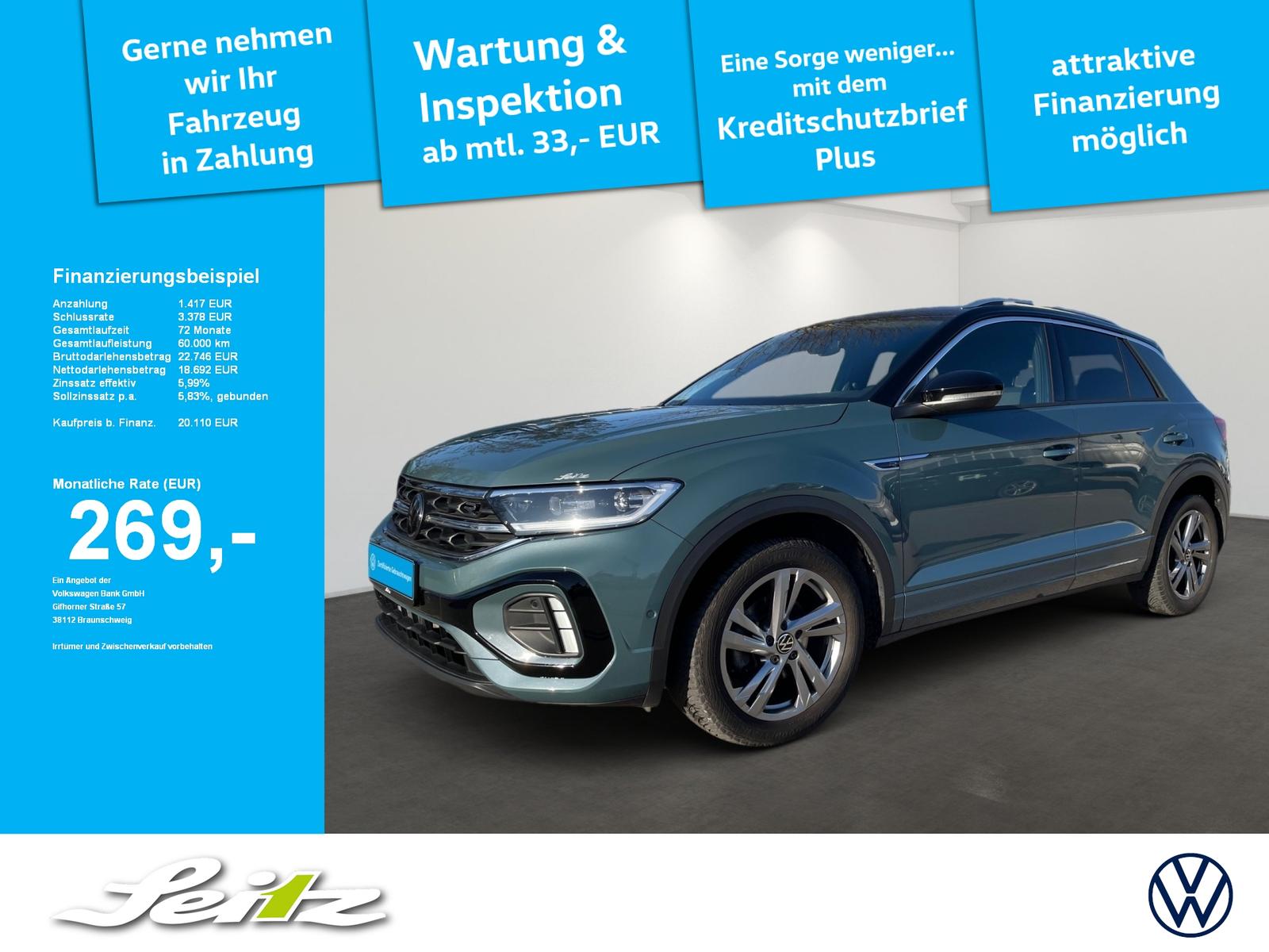 Volkswagen T-Roc 1.0 TSI R-Line *LED*KAMERA*NAVI*SITZH*