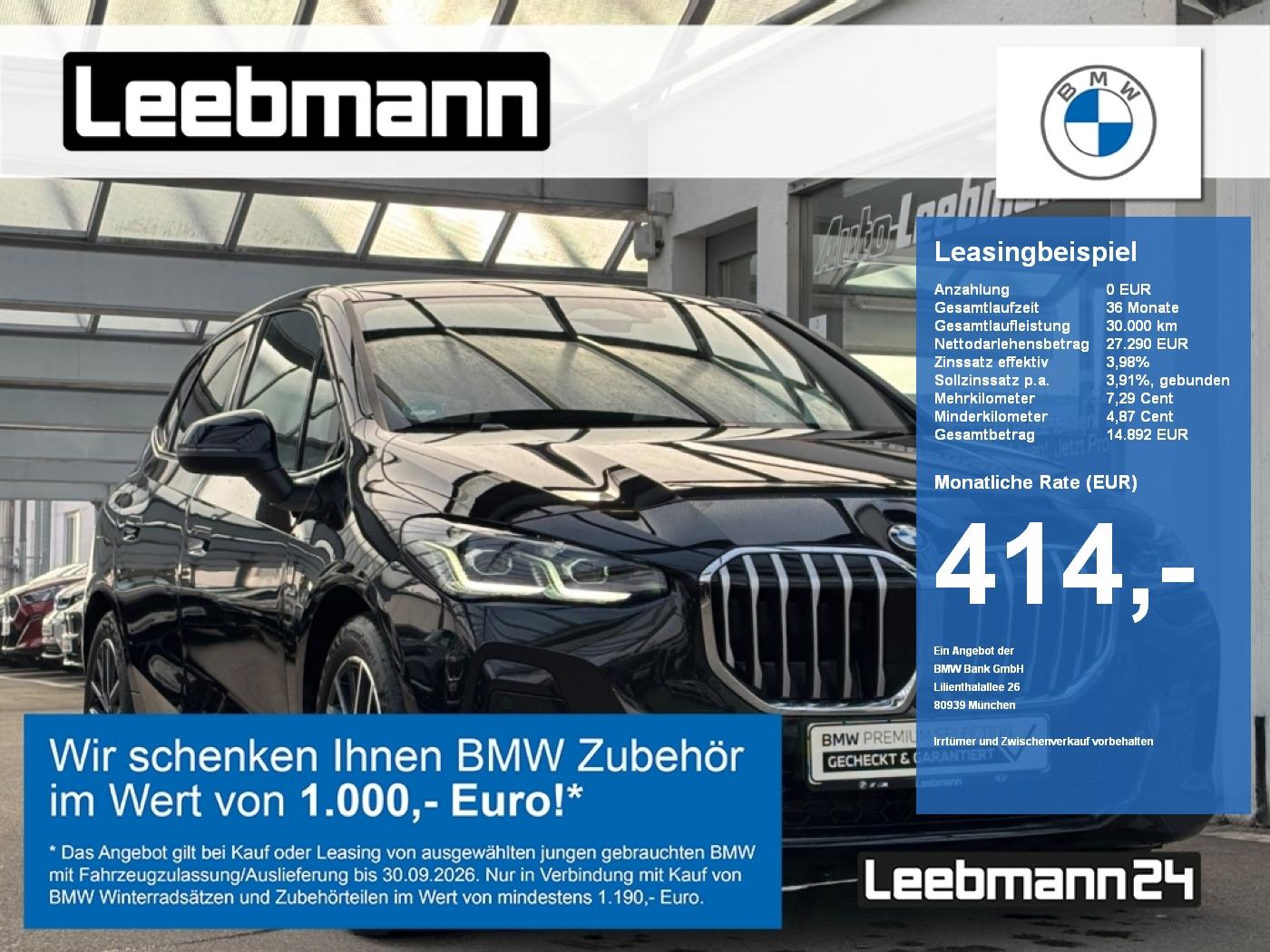 BMW 220i Active Tourer M-Sport Finanzierung ab 0,99%