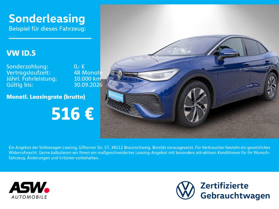 Volkswagen ID.5 Pro LED Navi RFK ACC Wärmepumpe SHZ