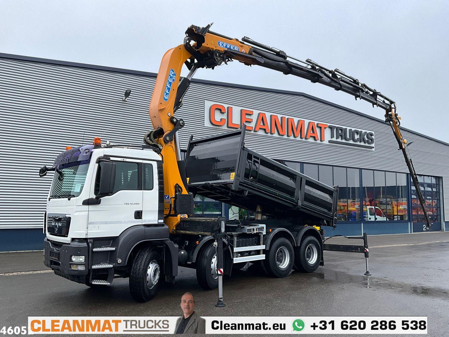 MAN TGS 41.480 8x4 Effer 47 Tonmeter laadkraan + Fly