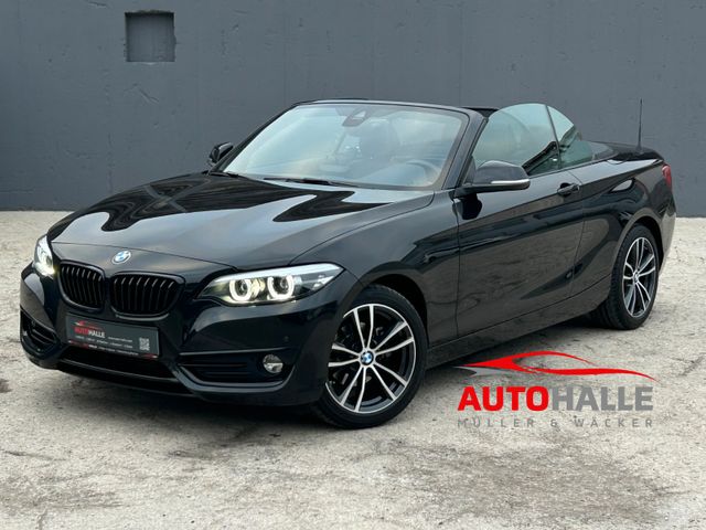 BMW 218i Cabrio Sport Line Tempo Navi LED PDC SHZ BL