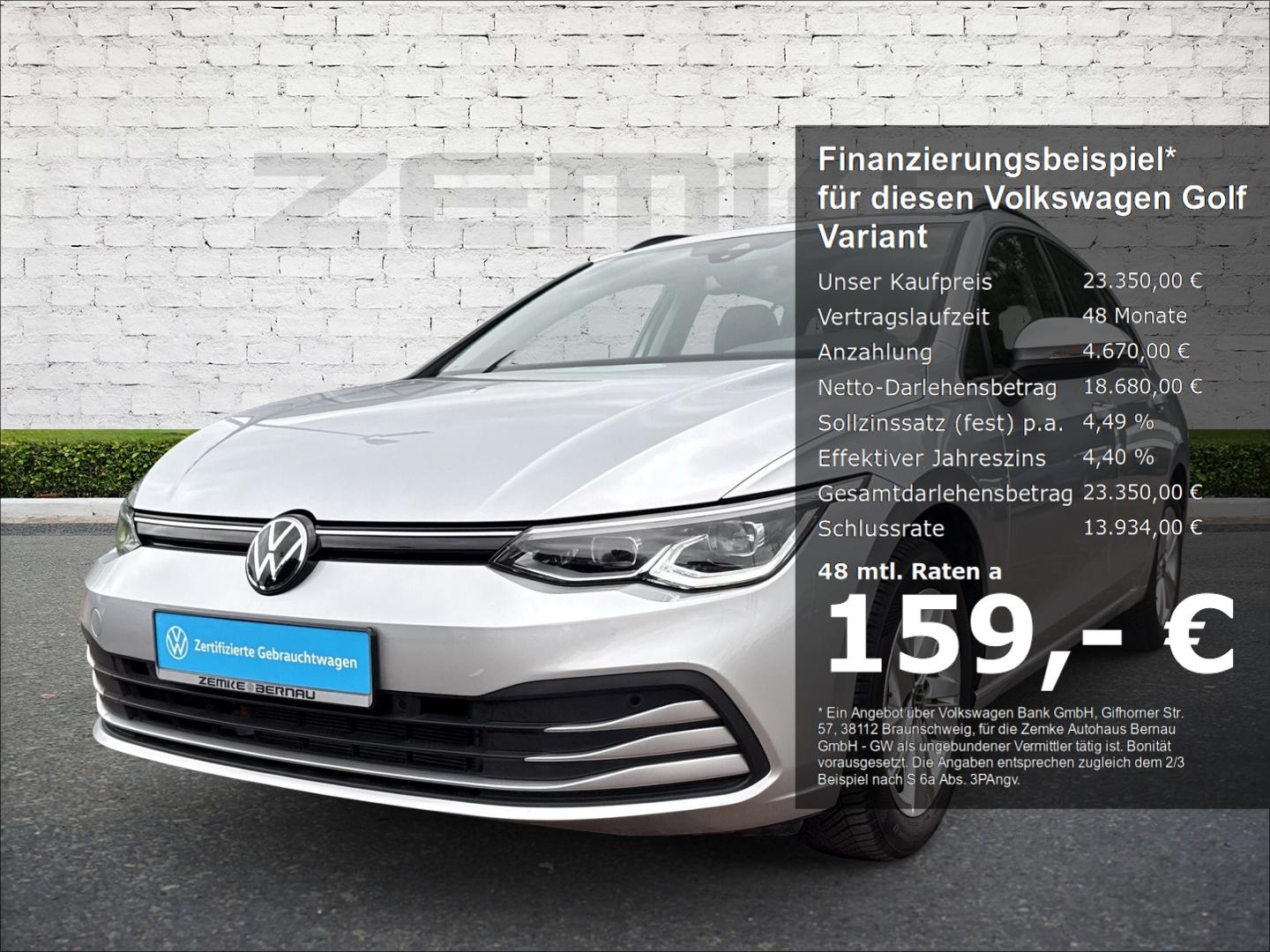 Volkswagen Golf Variant VIII 1.5 eTSI DSG Life 3,99% AHK Na