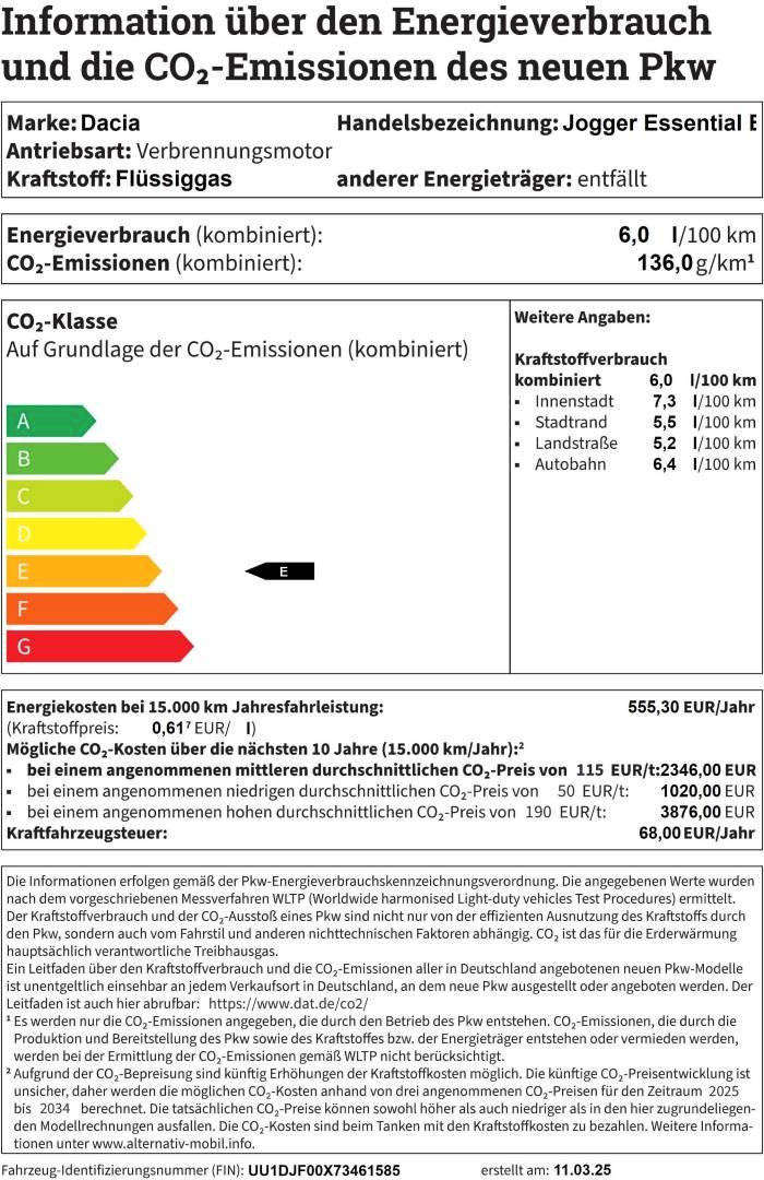 Fahrzeugabbildung Dacia Jogger Essential ECO-G 100