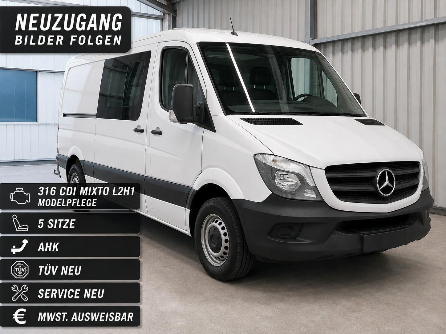 Mercedes-Benz Sprinter 316 CDI,Mixto,L2H1,1H,5S,AHK,RFK,SH,TÜV