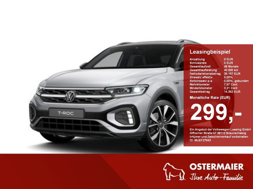 Volkswagen T-Roc R-Line 1.5TSI 150PS DSG 4J-GARANTIE,AHK,KE