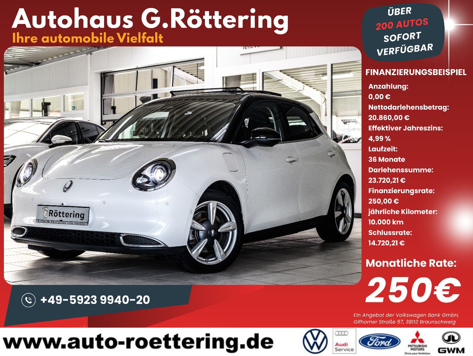 Fahrzeugabbildung GWM Ora 03 400 Pro+ *PANO *BICOLOR *WÄPU