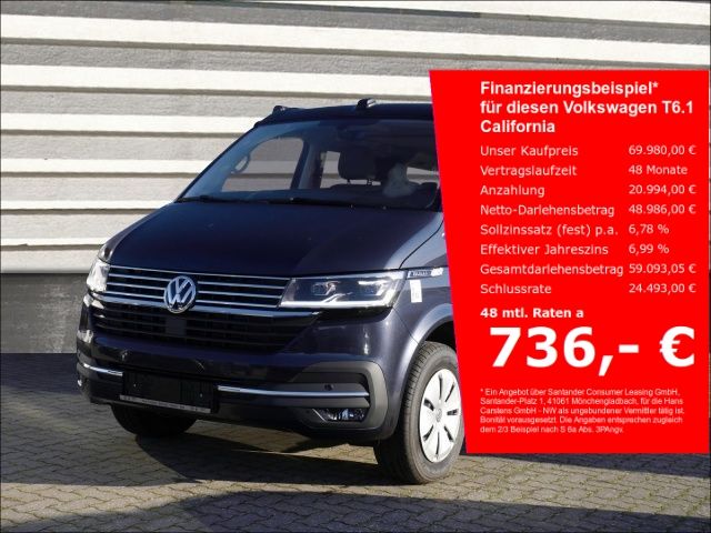 Volkswagen T6.1 California 2.0 TDI Ocean DSG Rückfahrkam.Te