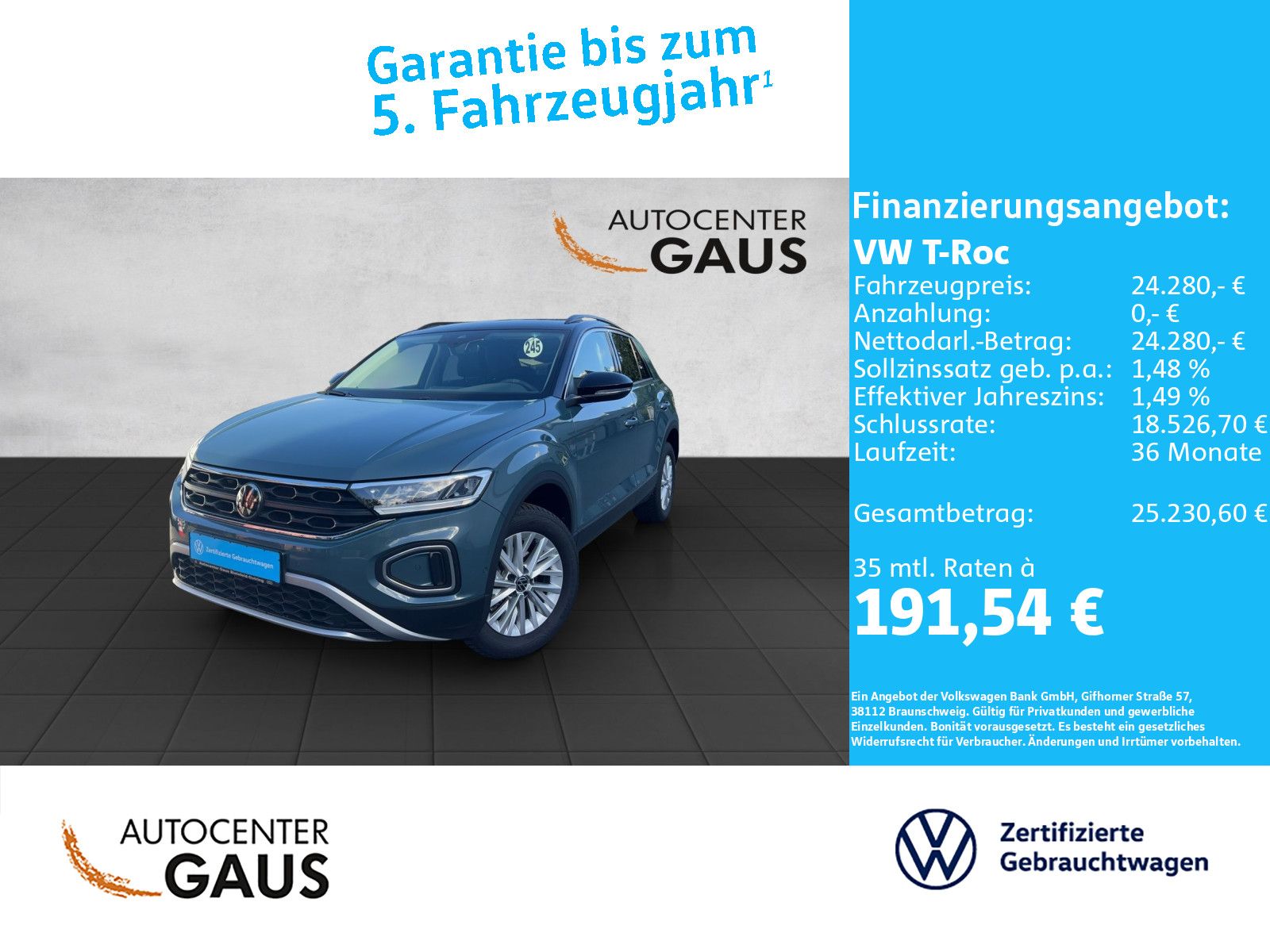 Volkswagen T-Roc Life 1.0 TSI Navi Kamera ACC CarPlay foto 2