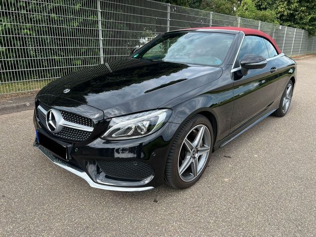 Mercedes-Benz C 250 Cabrio AMG LINE schwarz/rot gepflegt!