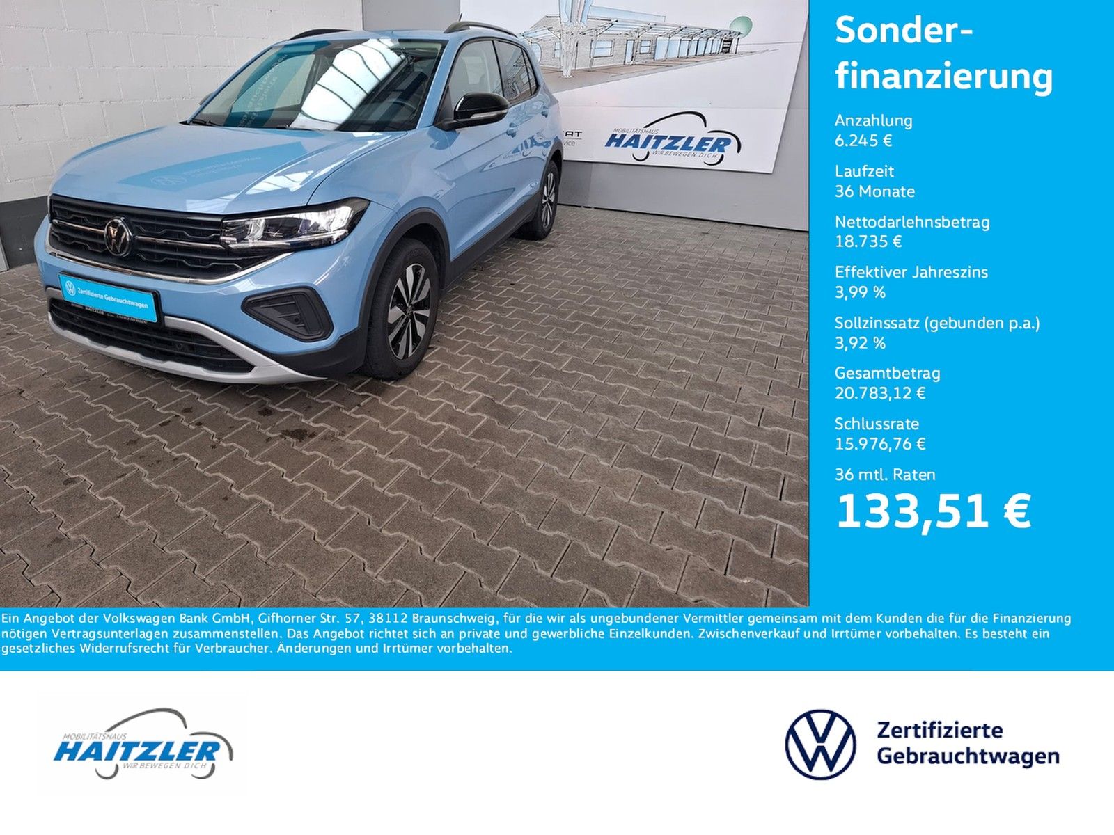 Fahrzeugabbildung Volkswagen T-Cross Goal 1.0 TSI DSG +ACC+LED+Navi+TravelAss