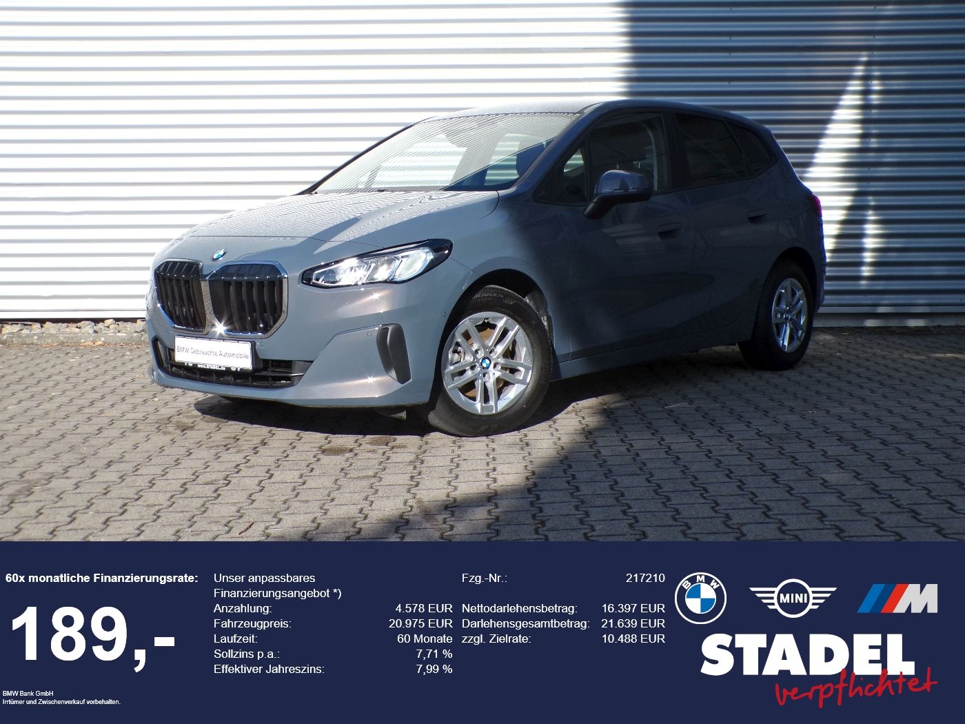 BMW 218i Active Tourer Drive/ParkAssist CarPlay SH
