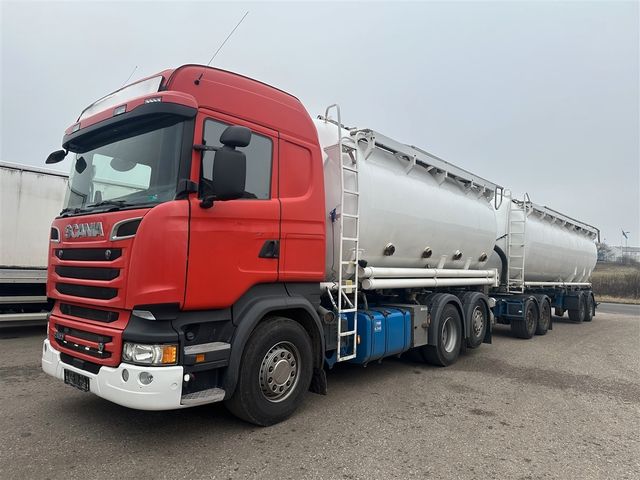 Scania R520 V8 6x2 Silotank + 4 axle trailer