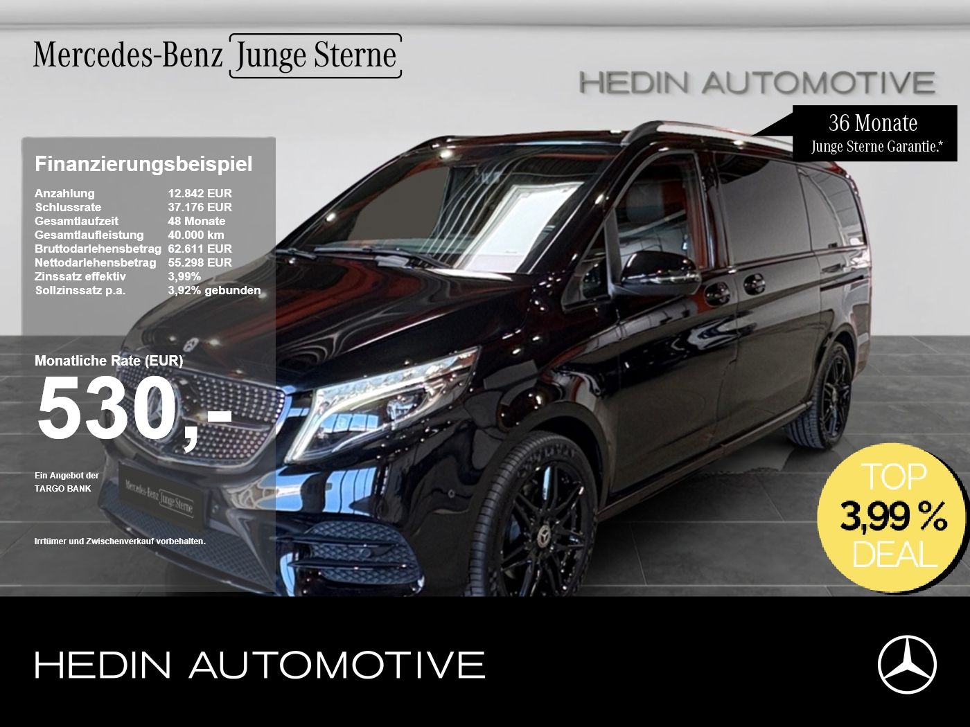 Mercedes-Benz V 300 d 4M Excl Ed AMG NIGHT DISTR PANO 360°STHZ