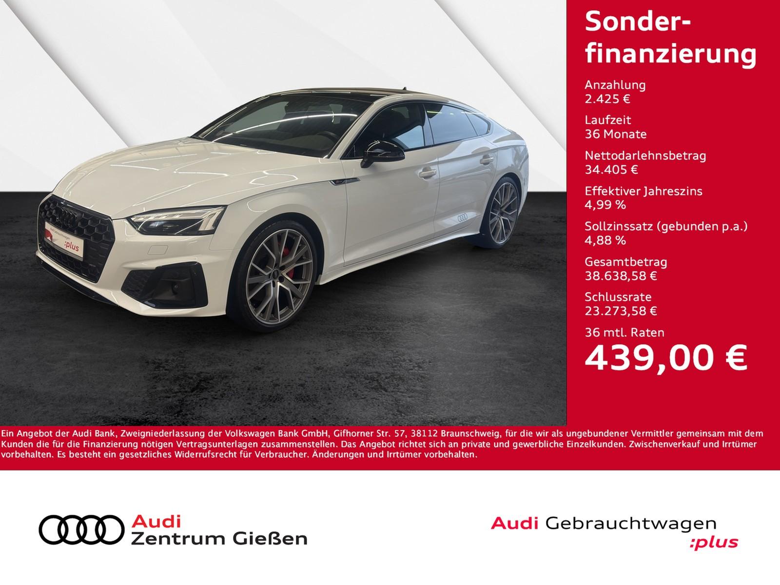 Audi A5 Sportback 50 TDI quattro S line Black B&O Pan