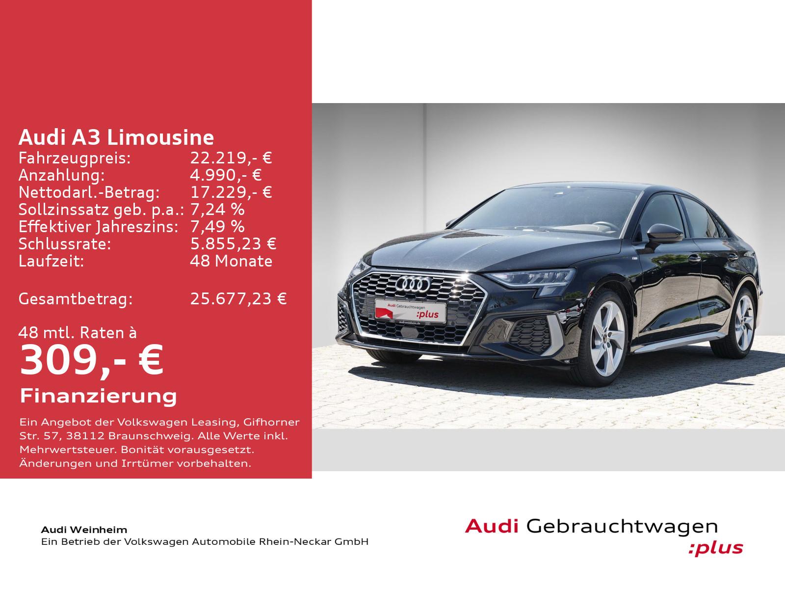 Audi A3 Limousine S-Line 35 TFSI Stronic Navi UVM