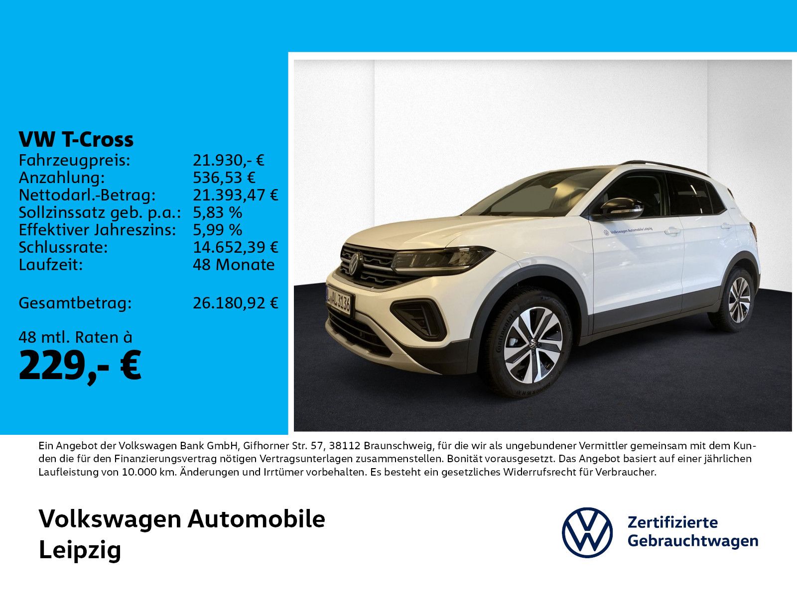 Volkswagen T-Cross 1.0 TSI Energy ACC APP LED PDC foto 1