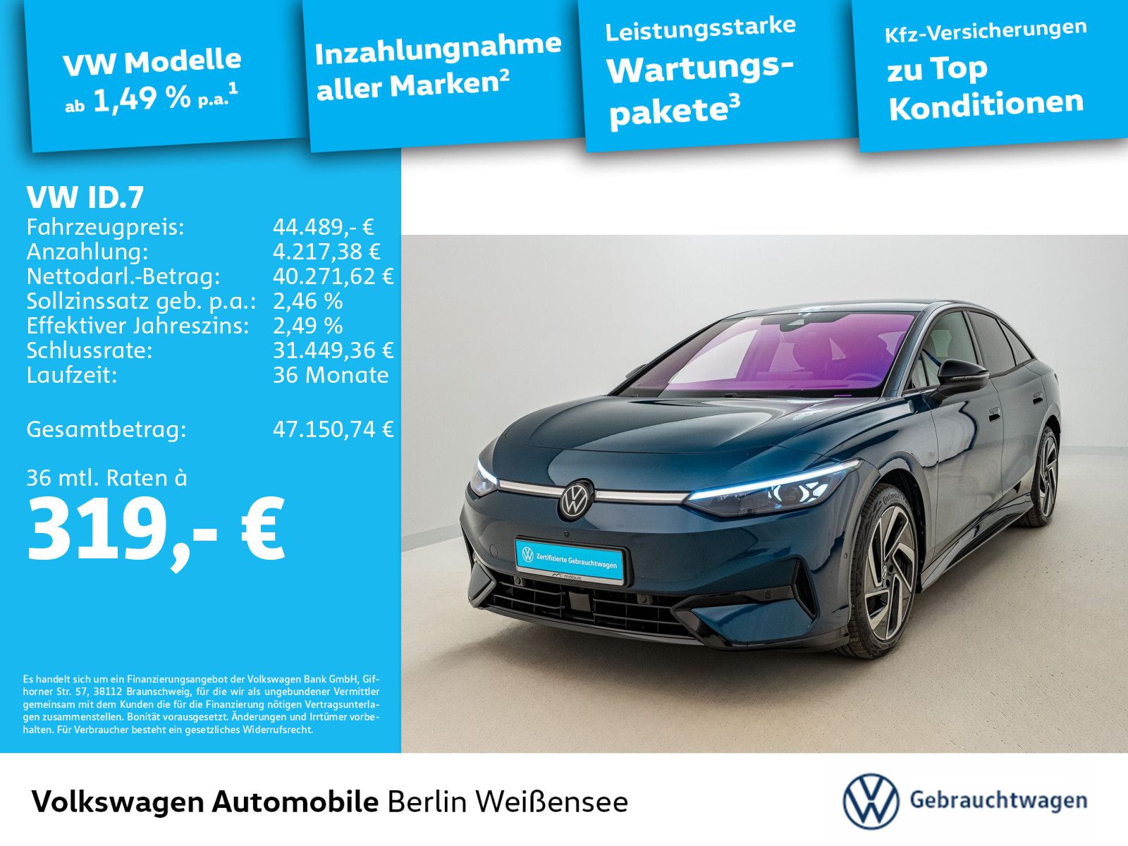 Volkswagen ID.7 Pro ASG WÄRMEPUMPE 360° STHZG MEMORY HUD MA foto 2