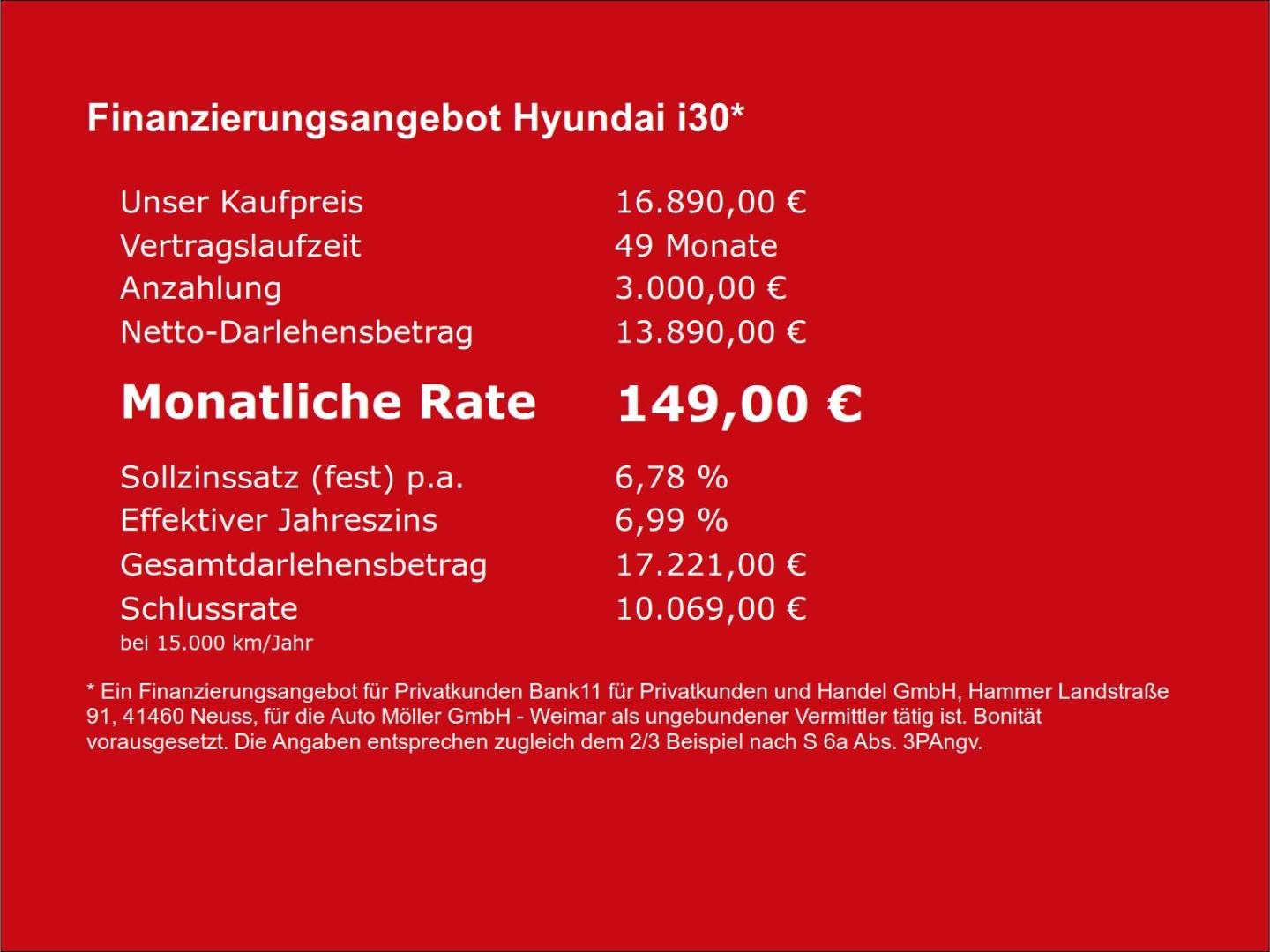 Hyundai i30 1.4T Kombi Passion+ Panodach Navi PDC SHZ Kl