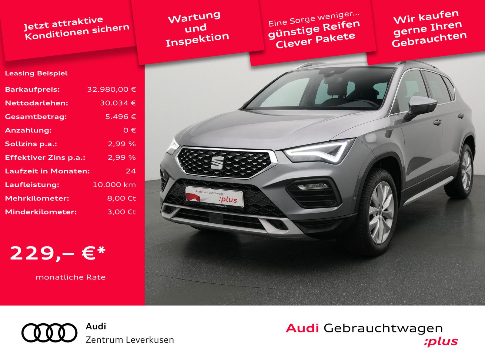 Seat Ateca Xperience DSG NAVI VIRT ACC LEDER CARPLAY