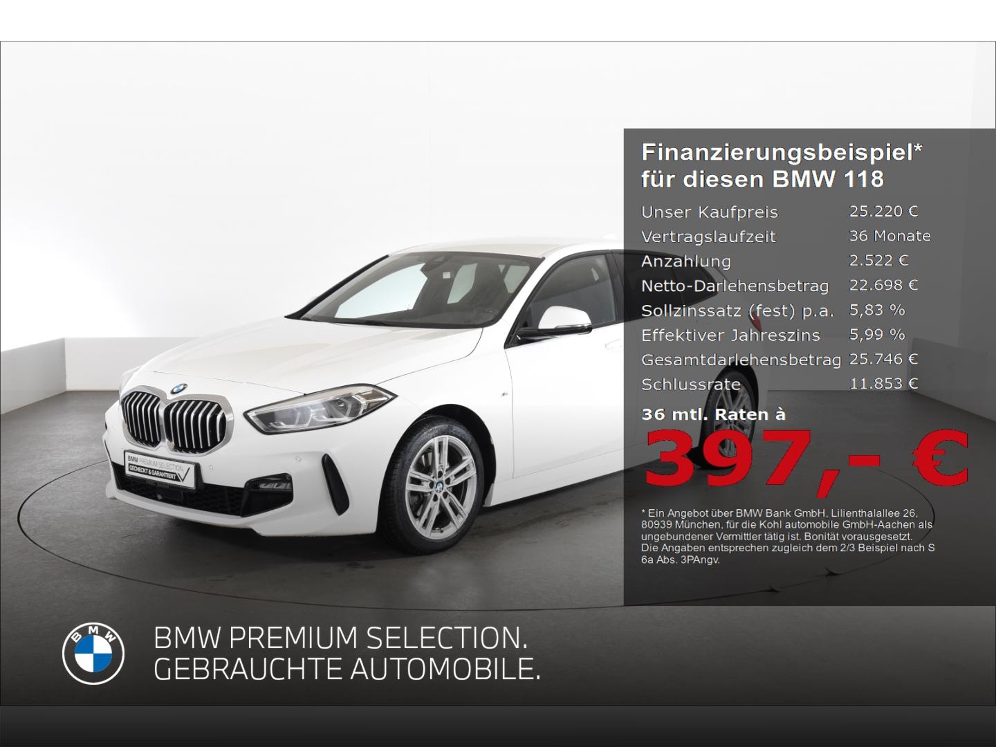 BMW 118 i M Sport Navigation Lenkradheizung DAB-Tune