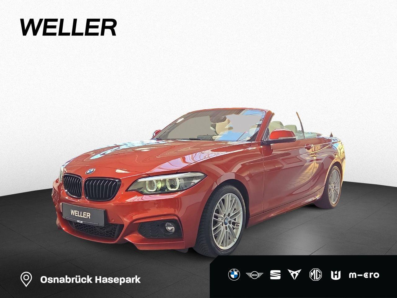 BMW 218d Cabrio M Sport Navi LED Mem AHK Temp SHZ