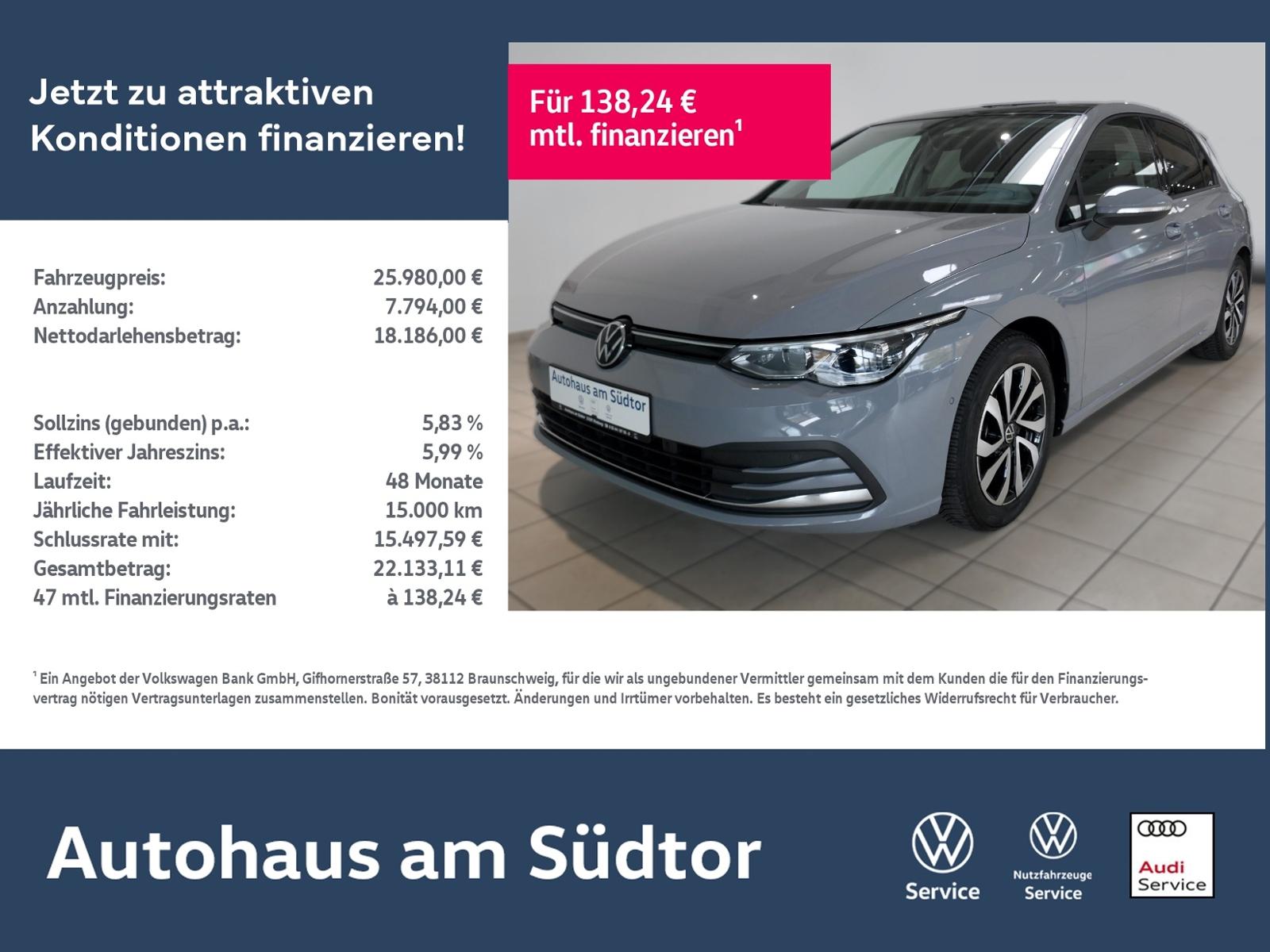 Volkswagen Golf VIII Active 2.0 TDI DSG | LED AHK RFK ACC
