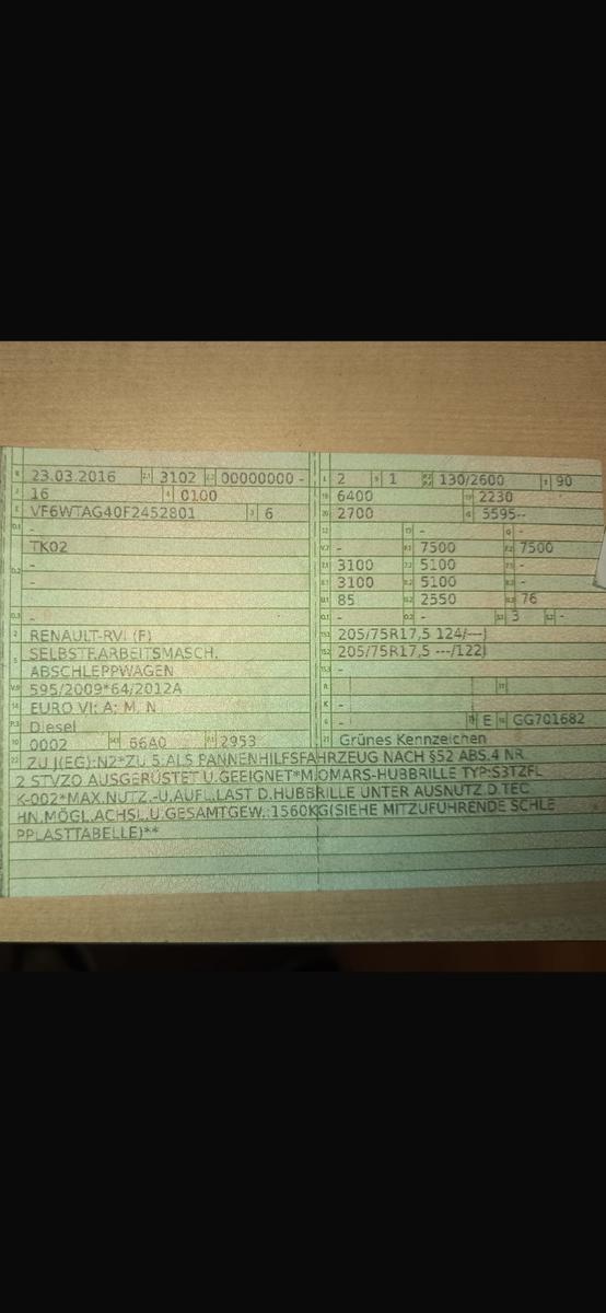 Renault Andere Abschlep wagen Euro 6