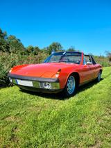 Porsche 914, BRD Pappbrief, 43 Jahre abgem., restauriert - Porsche mit Benzin-Antrieb: Orange, Cabrio