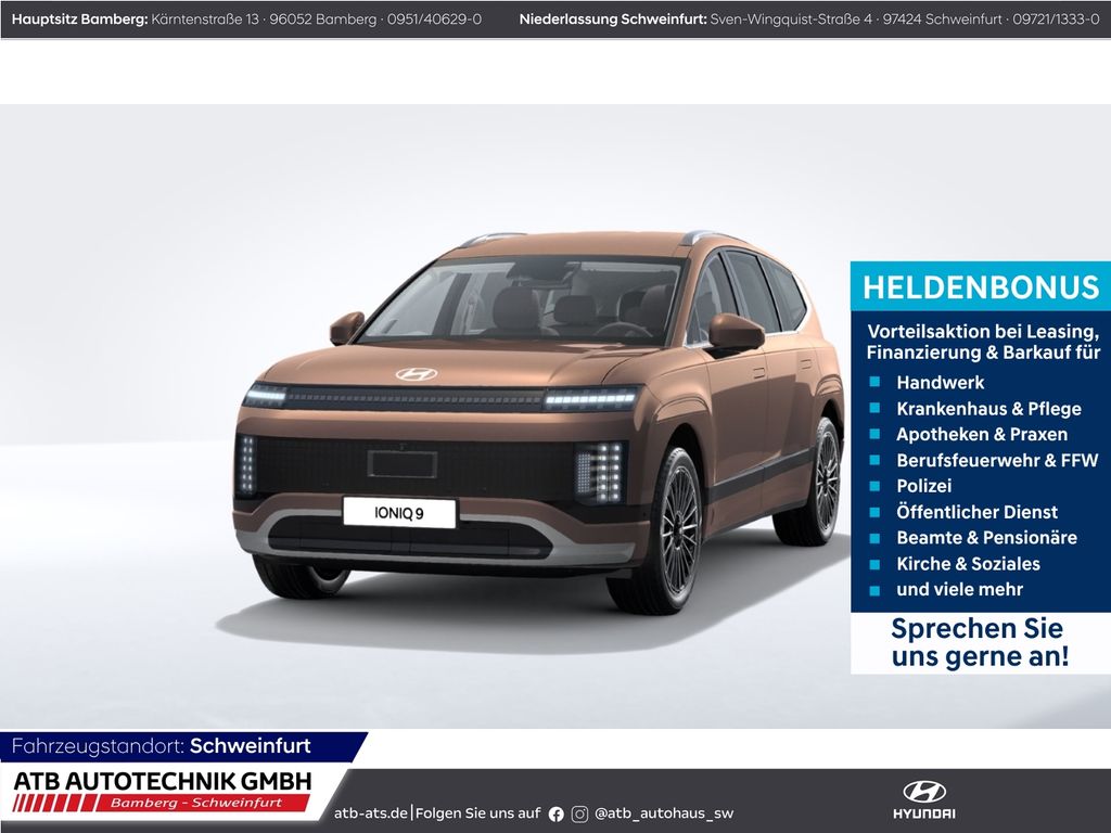 Hyundai IONIQ 9 UNIQ 110 kWh Allradantrieb HUD Navi Lede