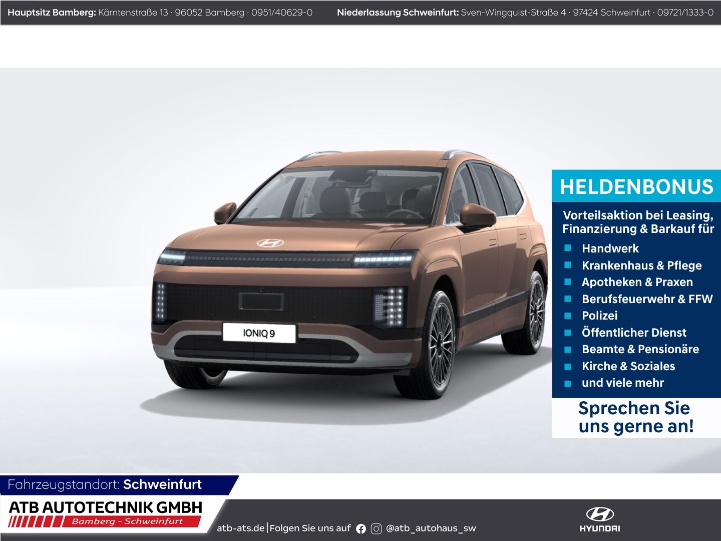 Hyundai IONIQ 9 UNIQ 110 kWh Allradantrieb HUD Navi Lede