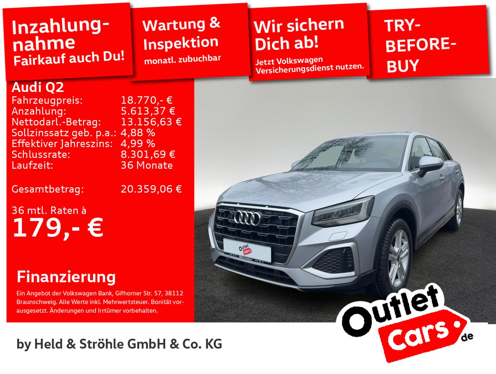 Audi Q2 advanced 30 TFSI AHK LED NAV KAM PDC SHZ
