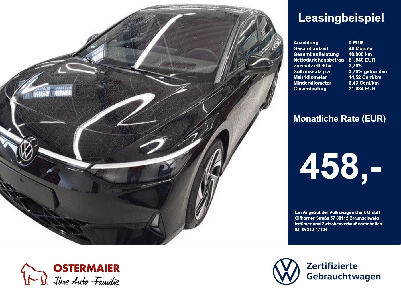Volkswagen ID.7 GTX 340PS 4M ACC.5J-G.AÄRMEPUMPE.AHK foto 1