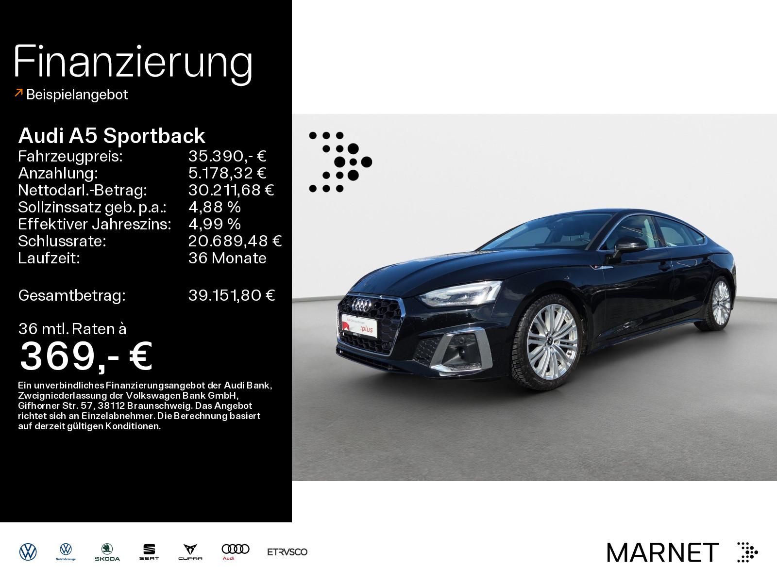 Audi A5 Sportback 40 TFSI quattro S line*Navi*Alu*AHK